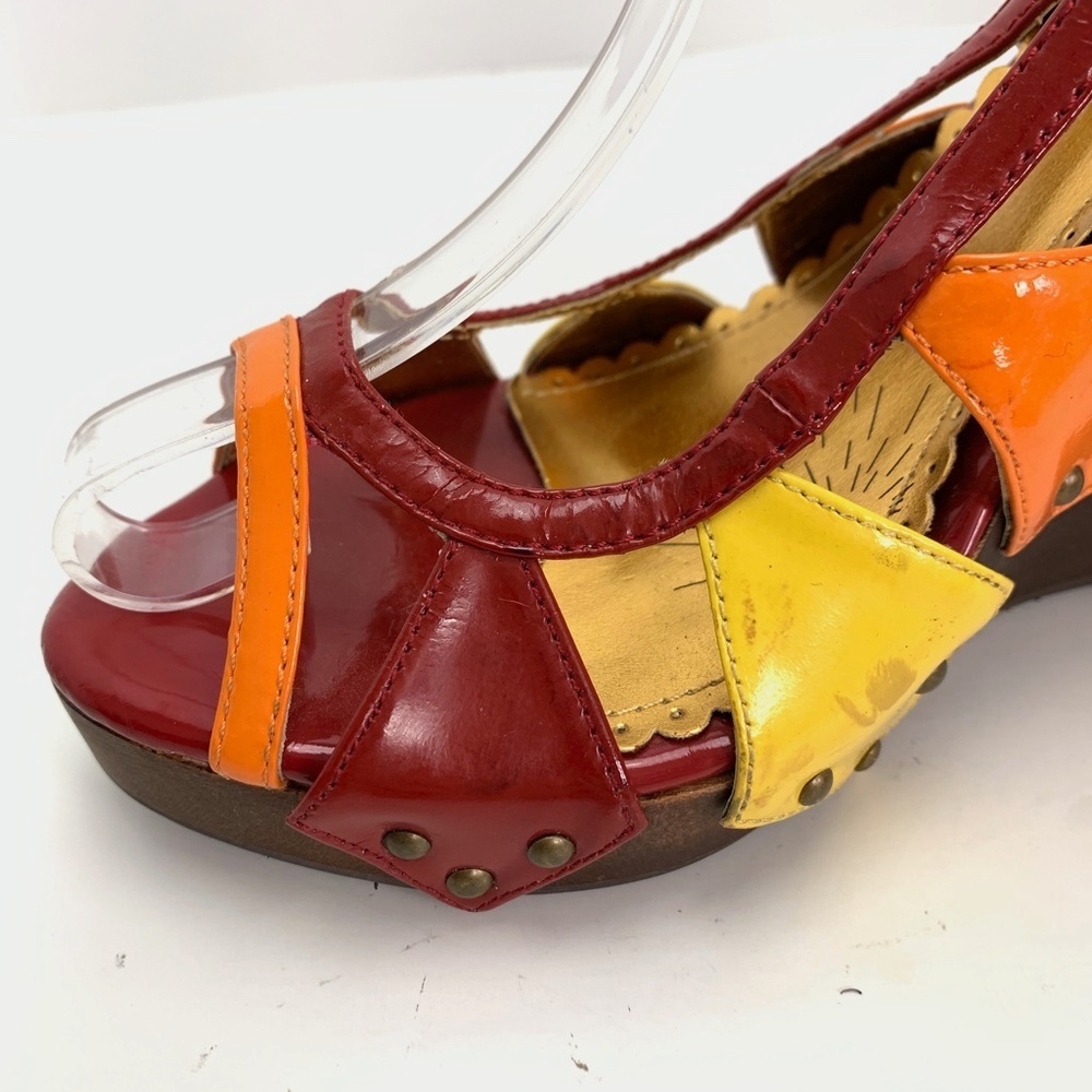 NAUGHTY MONKEY Wedge Patent Leather Heels Shoes 9 - Picture 7 of 16